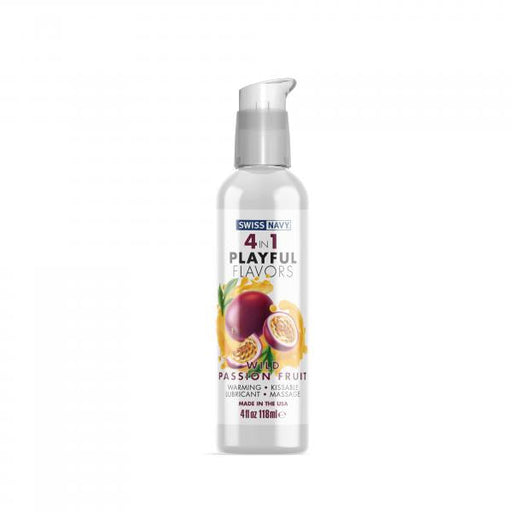 Swiss Navy 4 In 1 Playful Flavors Wild Passion Fruit 4oz | SexToy.com