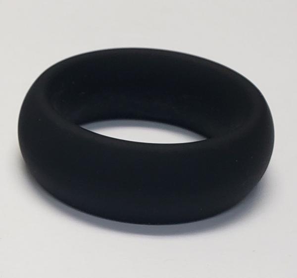 Wide Silicone Donut Ring Black 2 "