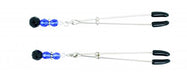 Blue Beaded Nipple Clamps With Tweezer Tip Blue | SexToy.com