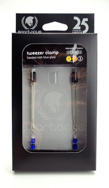 Blue Beaded Nipple Clamps With Tweezer Tip Blue | SexToy.com