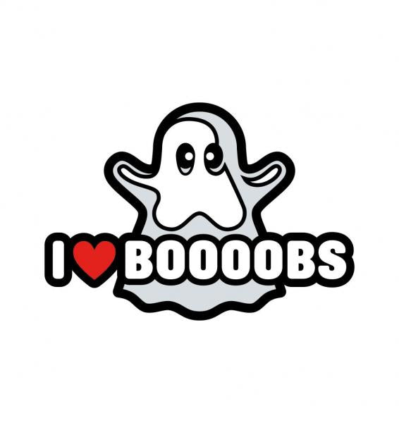 Ghost I Heart Boobs Pin (net)