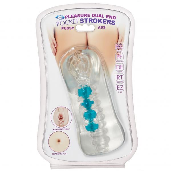 Cloud 9 Personal Double Ended Beaded Stroker Clear