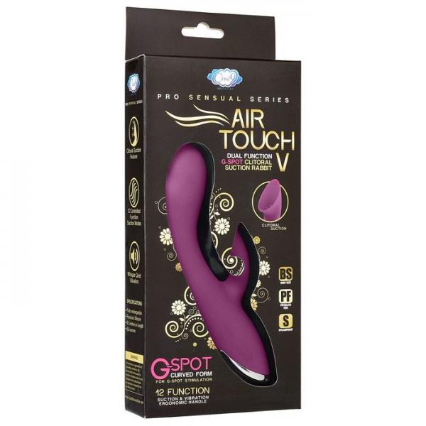 Pro Sensual Air Touch V G-Spot Dual Function Clitoral Suction Rabbit