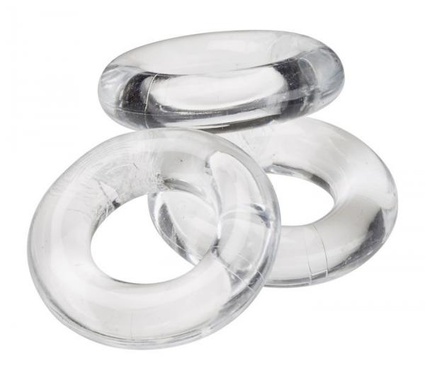 Cloud 9 Cock Ring Combo 3 Clear Smooth