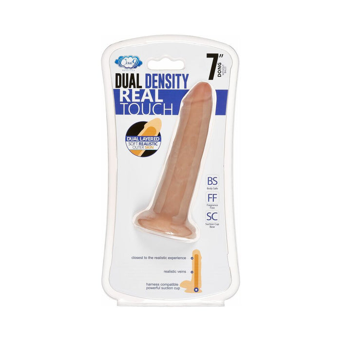 Cloud 9 Dual Density Real Touch Dong 6 inches with Balls Beige