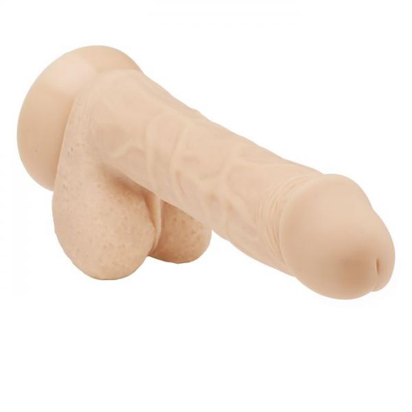 Cloud 9 Platinum Silicone 7 inches Dong Beige Bonus Rings