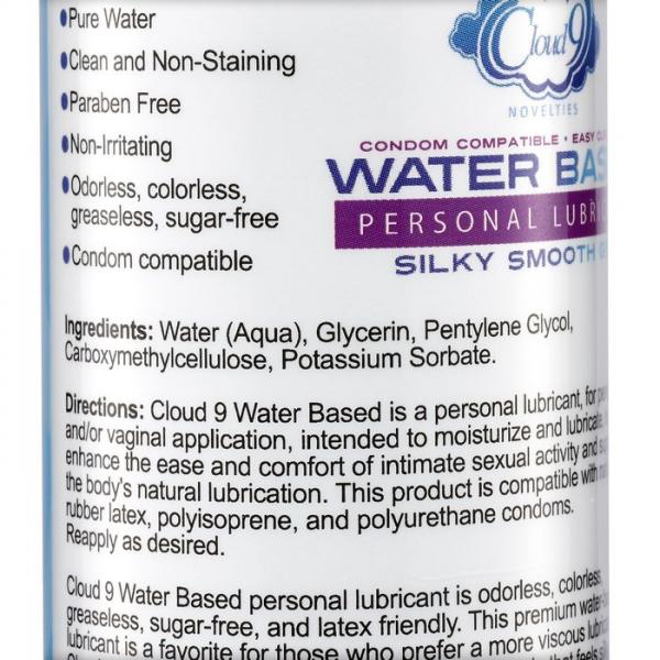 Cloud 9 Water Based Personal Lubricant 4oz