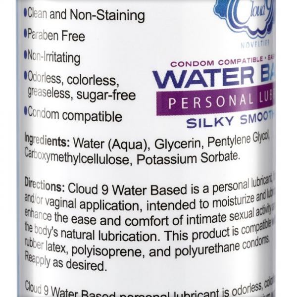 Cloud 9 Water Based Personal Lubricant 8oz