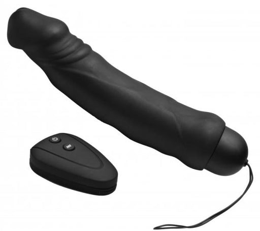 Ivan 10X Mode Remote Vibrating Silicone Dildo Black | SexToy.com