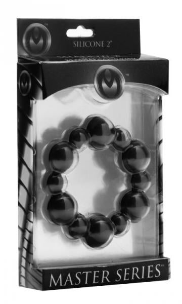 Shadow Silicone Beaded Cock Ring Black | SexToy.com