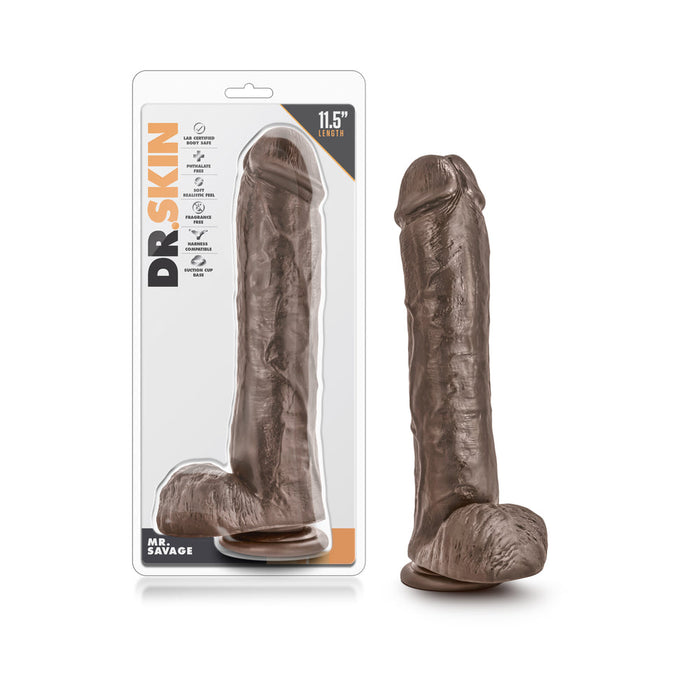Mr Savage 11.5 inches Dildo with Suction Cup Brown | SexToy.com