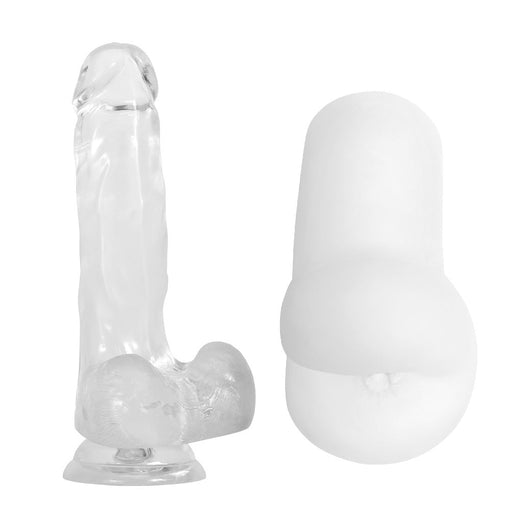 Gender X Clearly Combo Dildo And Stroker Clear | SexToy.com