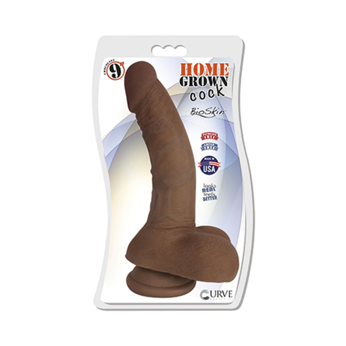 Home Grown Cock 9 inches Chocolate Brown Dildo | SexToy.com