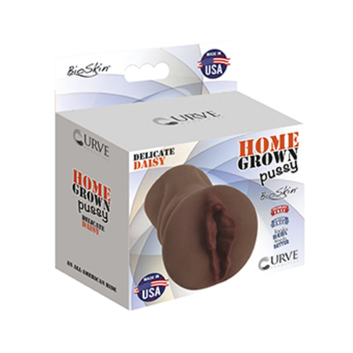 Home Grown Pussy Delicate Daisy Chocolate Brown Stroker | SexToy.com