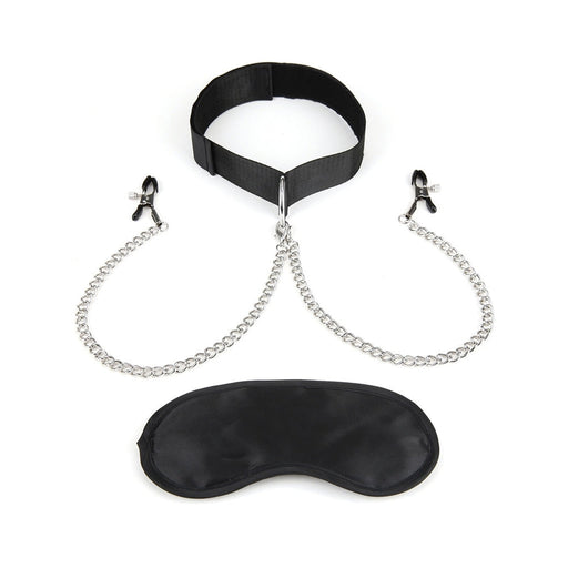 Lux Fetish Collar and Nipple Clips | SexToy.com