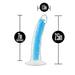 Neo Elite Glow In The Dark 7.5in Dual Density Cock Neon Blue | SexToy.com