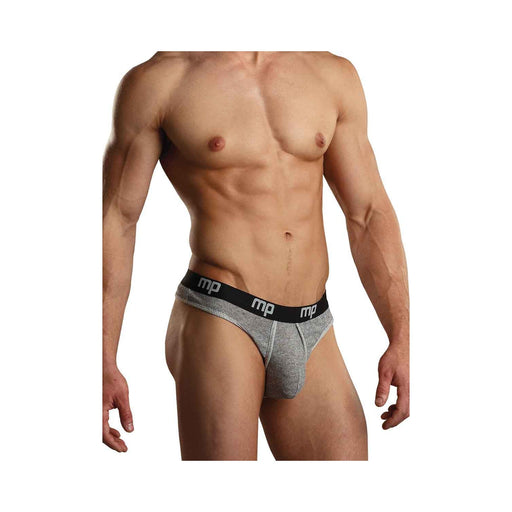 Heather Rib Enhancer Low Rise Thong Smoke X-Large | SexToy.com