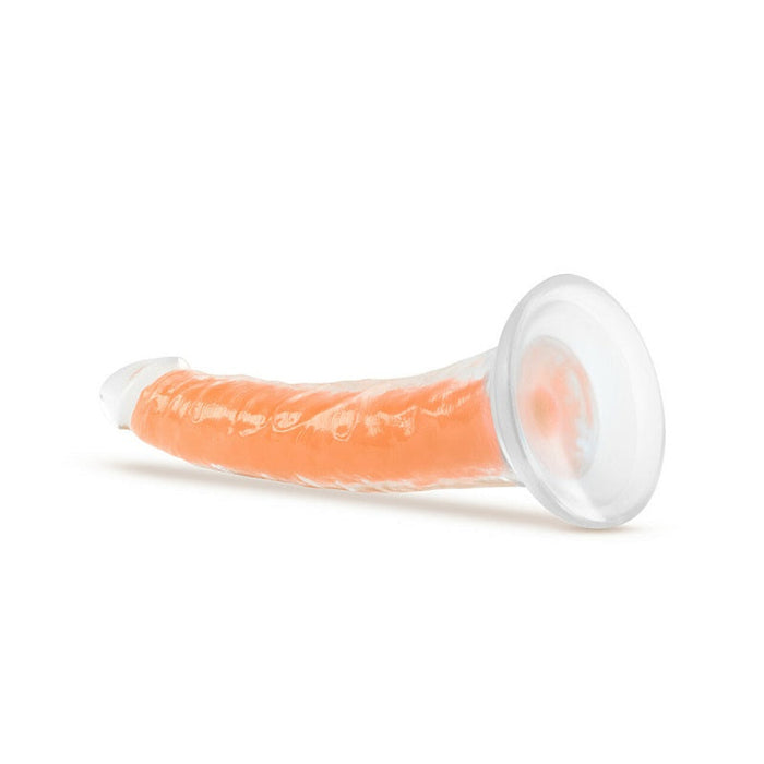 Neo Elite Glow In The Dark 7.5in Dual Density Cock Neon Neon Orange | SexToy.com