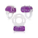 Ring True Unique Pleasure Rings Kit Clear Purple 3 Pack | SexToy.com