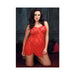 Rose Lace Flare Chemise Plus Size Red | SexToy.com