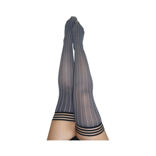 Kixies Annabelle Grey Pin Stripe Size D | SexToy.com