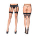 Spandex Baroque Cuban Heel Backseam Stockings O/S Nude/Black | SexToy.com