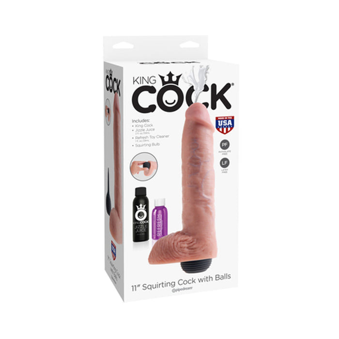 King Cock 11 inches Squirting Dildo Beige | SexToy.com
