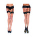 Lycra Sheer 2 Tone Thigh Highs  Backseam & Cuban Heel O/S Nude Black | SexToy.com