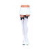 Nylon Over The Knee Bow Accent O/S White/Black | SexToy.com