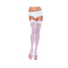 Nylon Sheer Thigh Highs Lace Top O/S White | SexToy.com