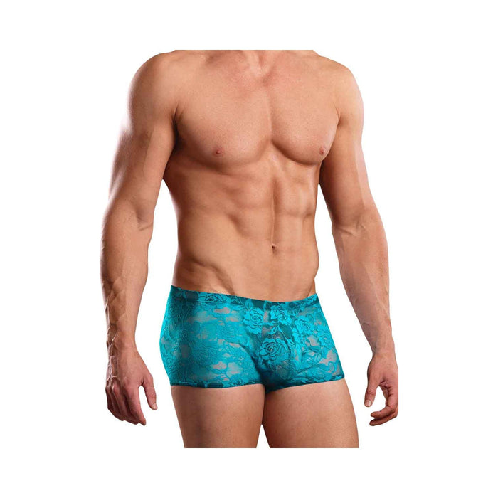 Mini Shorts Neon Lace Turquoise Blue Large | SexToy.com