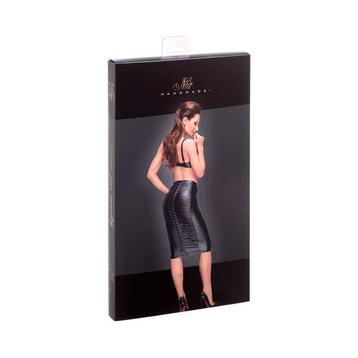 Noir Powerwetlook Pencil Skirt Small | SexToy.com