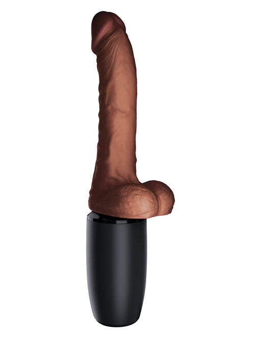 King Cock Plus 7.5 In. Thrusting Cock With Balls Brown | SexToy.com