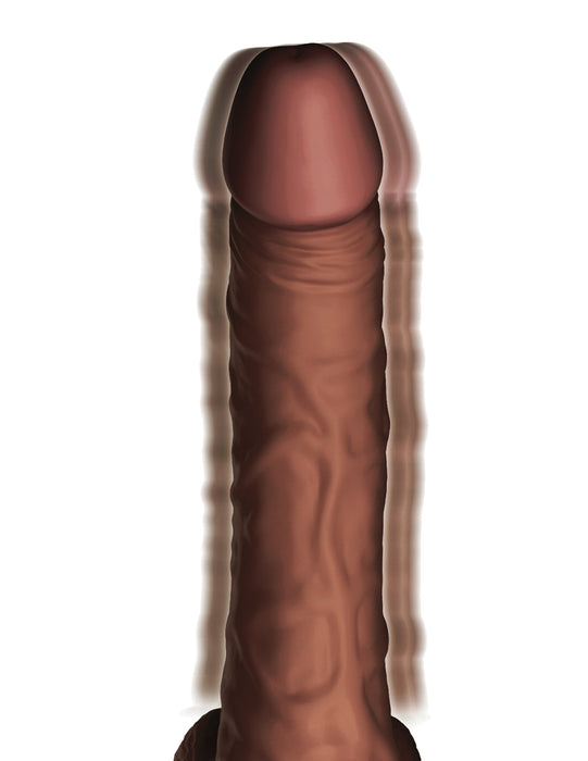 King Cock Plus 7.5 In. Thrusting Cock With Balls Brown | SexToy.com