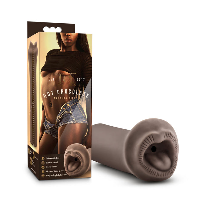 Hot Chocolate Naughty Nicole Brown Mouth Stroker | SexToy.com