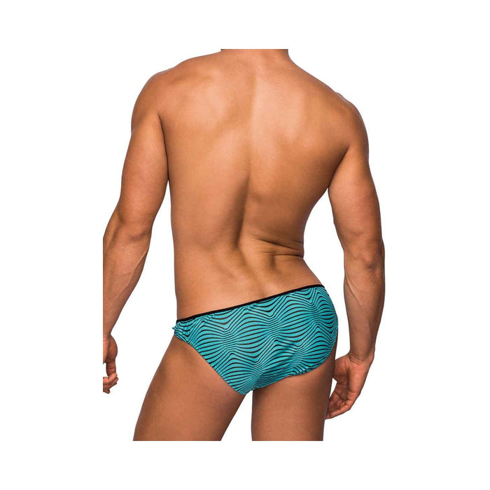 Male Power Tranquil Abyss Mini Bikini Seafoam/black Medium | SexToy.com