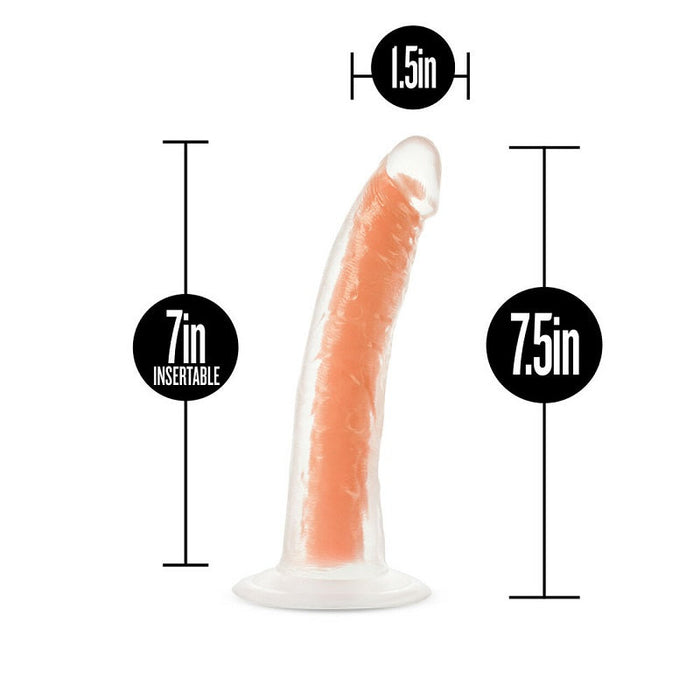 Neo Elite Glow In The Dark 7.5in Dual Density Cock Neon Neon Orange | SexToy.com